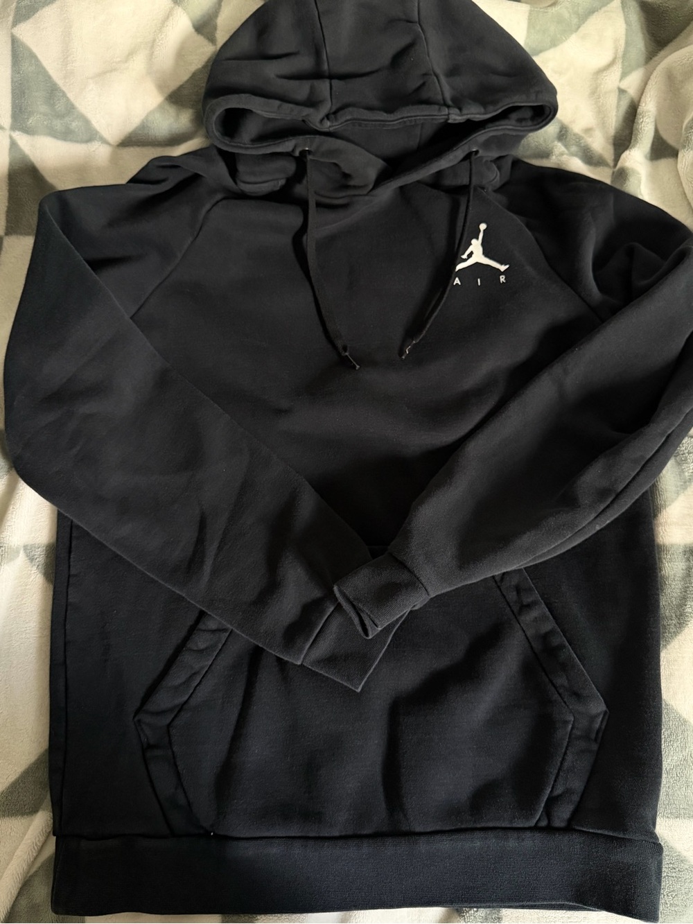 Jordan Black Pullover Hoodie with White Jumpman Logo